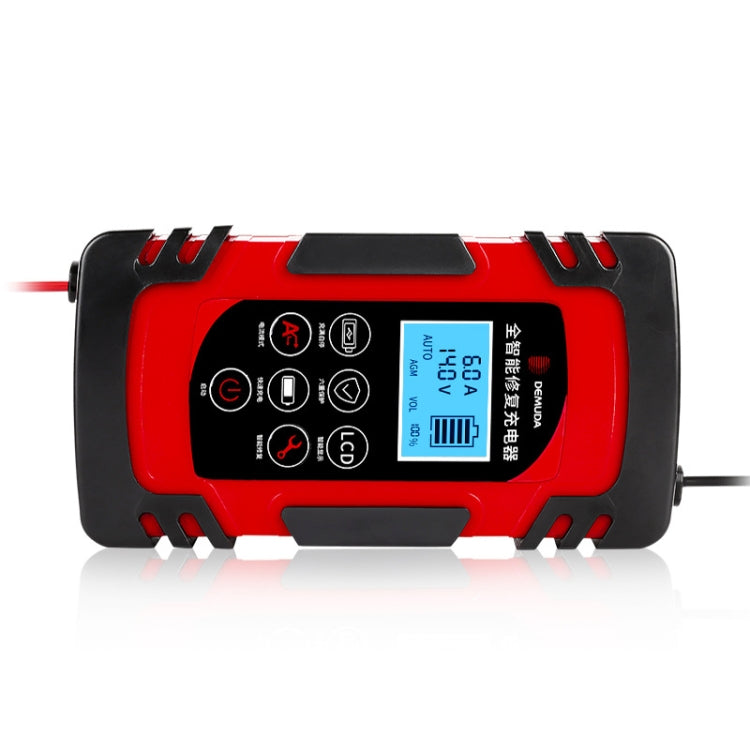 DEMUDA DC-80 Car Battery Charger 12V/24V Intelligent Pulse Repair Type Lead-acid Battery, Plug Type:JP Plug(Red) - Battery Charger by PMC TechLife | Online Shopping South Africa | PMC TechLife | Buy Now Pay Later Mobicred