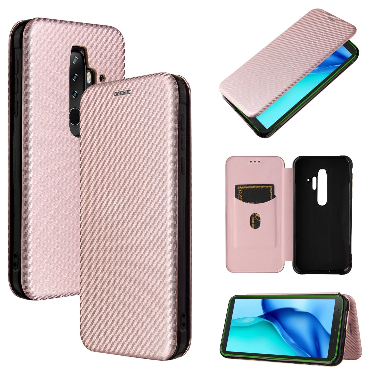 For Blackview BV6300 Pro Carbon Fiber Texture Horizontal Flip TPU + PC + PU Leather Case with Card Slot(Pink) - More Brand by PMC TechLife | Online Shopping South Africa | PMC TechLife | Buy Now Pay Later Mobicred