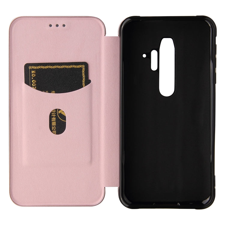 For Blackview BV6300 Pro Carbon Fiber Texture Horizontal Flip TPU + PC + PU Leather Case with Card Slot(Pink) - More Brand by PMC TechLife | Online Shopping South Africa | PMC TechLife | Buy Now Pay Later Mobicred