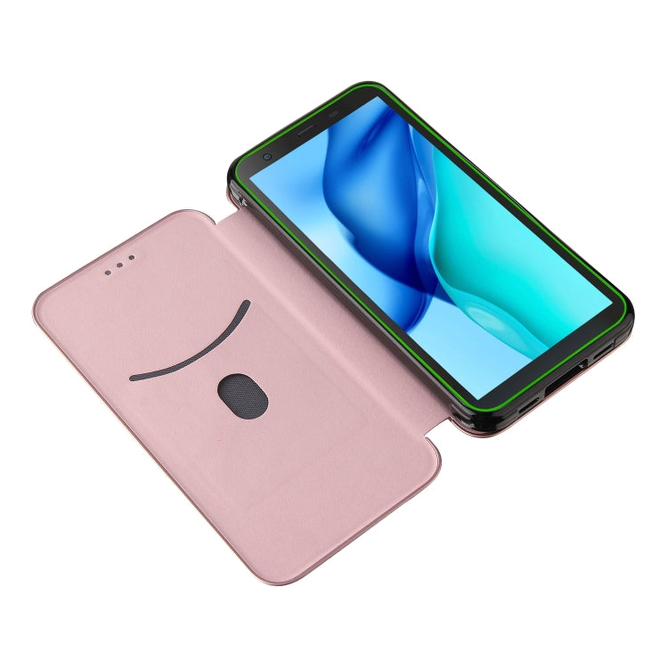 For Blackview BV6300 Pro Carbon Fiber Texture Horizontal Flip TPU + PC + PU Leather Case with Card Slot(Pink) - More Brand by PMC TechLife | Online Shopping South Africa | PMC TechLife | Buy Now Pay Later Mobicred