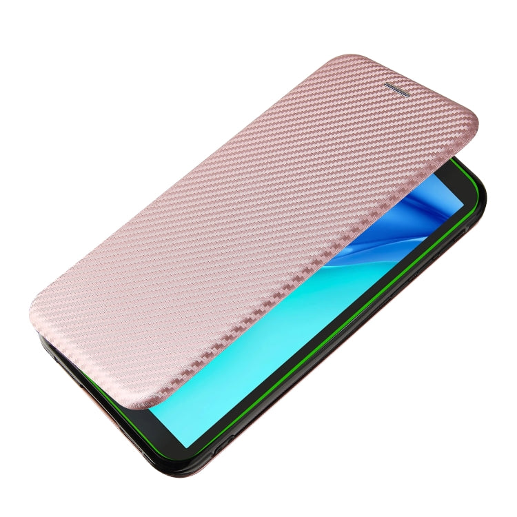 For Blackview BV6300 Pro Carbon Fiber Texture Horizontal Flip TPU + PC + PU Leather Case with Card Slot(Pink) - More Brand by PMC TechLife | Online Shopping South Africa | PMC TechLife | Buy Now Pay Later Mobicred