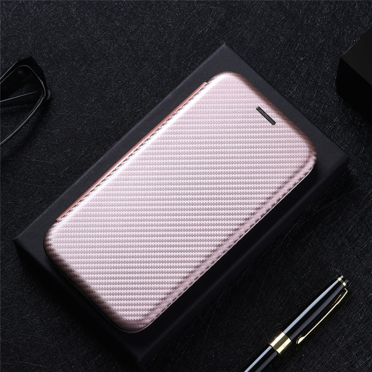 For Blackview BV6300 Pro Carbon Fiber Texture Horizontal Flip TPU + PC + PU Leather Case with Card Slot(Pink) - More Brand by PMC TechLife | Online Shopping South Africa | PMC TechLife | Buy Now Pay Later Mobicred