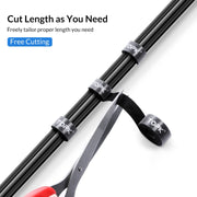 4 PCS TOPK Reusable & Dividable Nylon Tie-wraps Hook and Loop Fastener Cable Ties, Length:1m