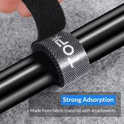 4 PCS TOPK Reusable & Dividable Nylon Tie-wraps Hook and Loop Fastener Cable Ties, Length:5m