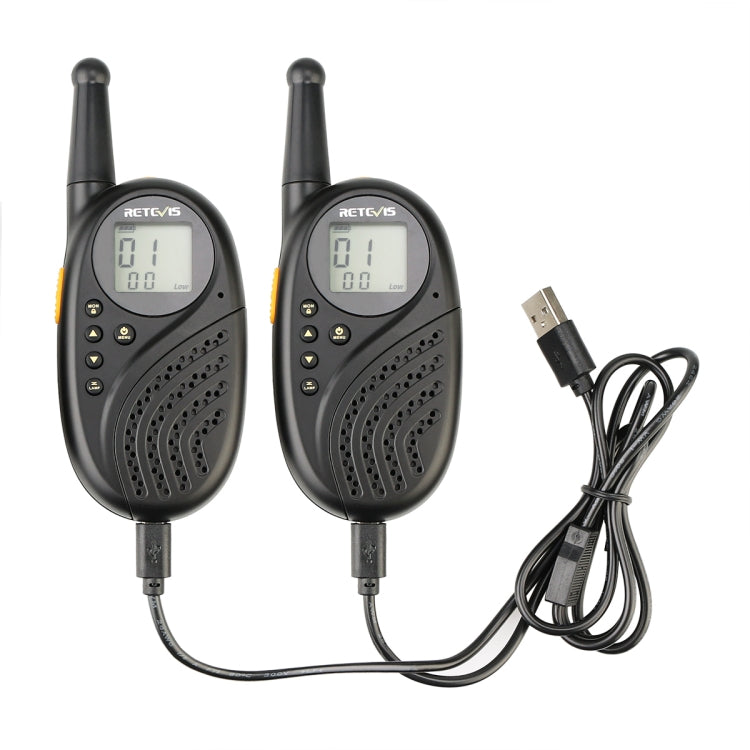 1 Pair RETEVIS RT35 0.5W US Frequency 462.550-467.7125MHz 22CH Handheld Children Walkie Talkie(Black) - free shipping - PMC Jewellery - Order now!