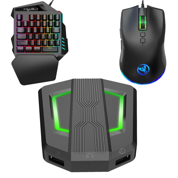 HXSJ P6+V100+A883 Keyboard Mouse Converter + One-handed Keyboard + Gaming Mouse Set - free shipping - PMC Jewellery - Order now!