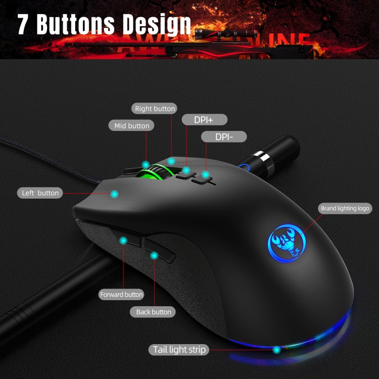 HXSJ P6+V100+A883 Keyboard Mouse Converter + One-handed Keyboard + Gaming Mouse Set - free shipping - PMC Jewellery - Order now!