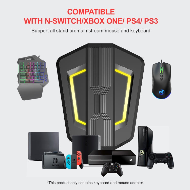 HXSJ P6+V100+A883 Keyboard Mouse Converter + One-handed Keyboard + Gaming Mouse Set - free shipping - PMC Jewellery - Order now!
