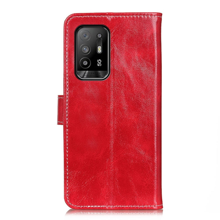 For OPPO F19 Pro+ 5G / Reno5 Z / Reno6 Z Retro Crazy Horse Texture Horizontal Flip Leather Case with Holder & Card Slots & Photo Frame & Wallet(Red)