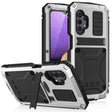 For Samsung Galaxy A32 5G / M32 5G R-JUST Waterproof Shockproof Dustproof Metal + Silicone Protective Case with Holder(Silver) - Galaxy Phone Cases by R-JUST | Online Shopping South Africa | PMC TechLife | Buy Now Pay Later Mobicred