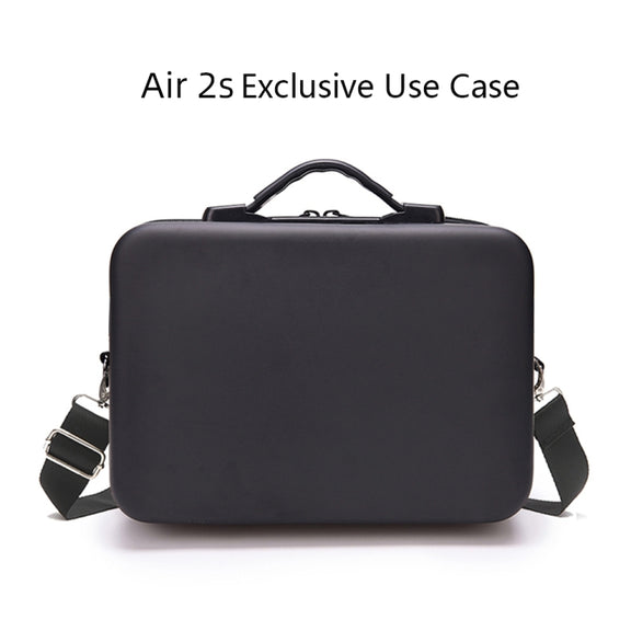 Portable Single Shoulder Storage Travel Carrying Cover Case Box with Baffle Separator for DJI Air 2S(Black + Black Liner)