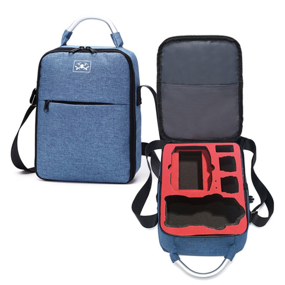 Shockproof Water-resistant Single Shoulder Storage Travel Carrying Cover Case Box for DJI Air 2S(Blue+Red Liner)