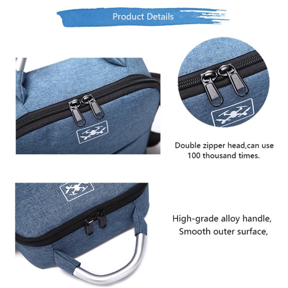 Shockproof Water-resistant Single Shoulder Storage Travel Carrying Cover Case Box for DJI Air 2S(Blue+Black Liner)