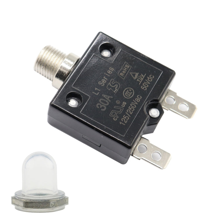 L2 Series 50V Car Overload Protector Manual Reset DC Circuit Breaker with Waterproof Cover, Current:30A - Fuse by PMC TechLife | Online Shopping South Africa | PMC TechLife | Buy Now Pay Later Mobicred