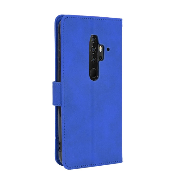 For Blackview BV6300 Pro Solid Color Skin Feel Magnetic Buckle Horizontal Flip Calf Texture PU Leather Case with Holder & Card Slots & Wallet(Blue)