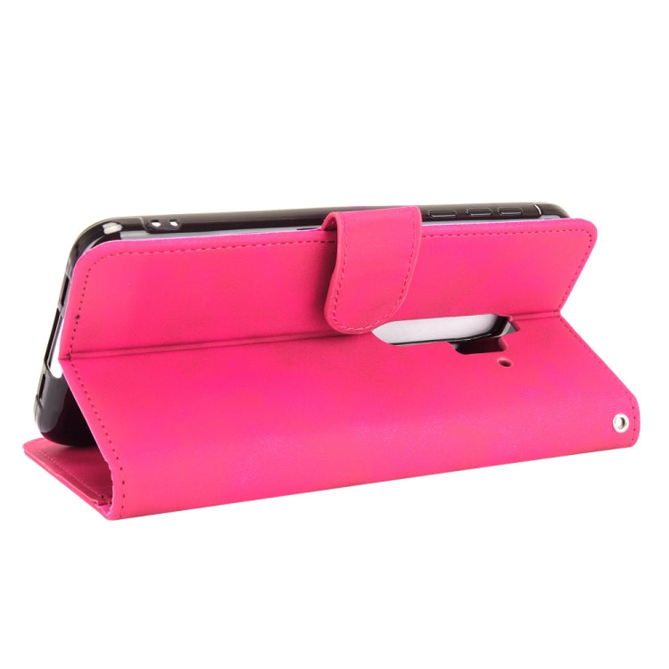 For Blackview BV6300 Pro Solid Color Skin Feel Magnetic Buckle Horizontal Flip Calf Texture PU Leather Case with Holder & Card Slots & Wallet(Rose Red)