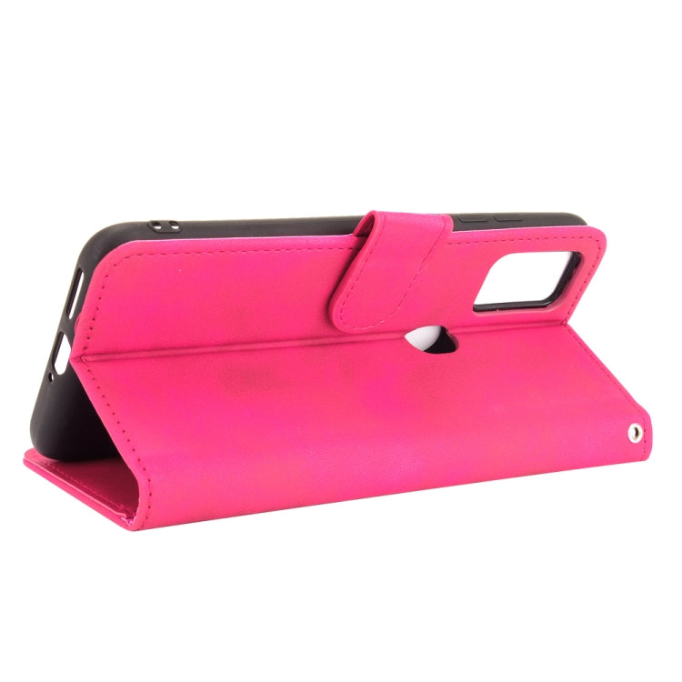 For Ulefone Note 11P Solid Color Skin Feel Magnetic Buckle Horizontal Flip Calf Texture PU Leather Case with Holder & Card Slots & Wallet(Rose Red) - Ulefone Cases by PMC Jewellery | Online Shopping South Africa | PMC Jewellery | Buy Now Pay Later Mobicred