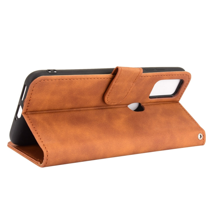 For Ulefone Note 11P Solid Color Skin Feel Magnetic Buckle Horizontal Flip Calf Texture PU Leather Case with Holder & Card Slots & Wallet(Brown) - Ulefone Cases by PMC Jewellery | Online Shopping South Africa | PMC Jewellery | Buy Now Pay Later Mobicred