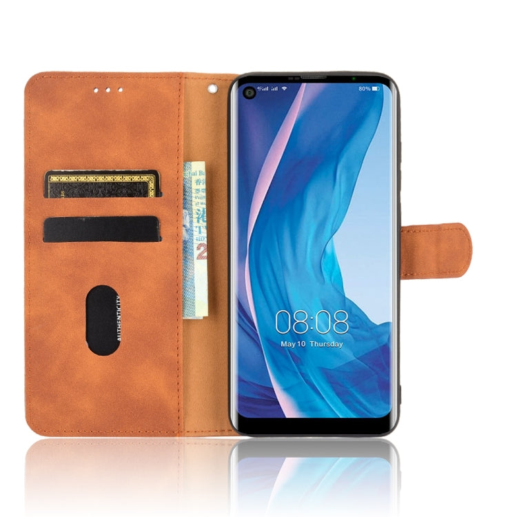 For Ulefone Note 11P Solid Color Skin Feel Magnetic Buckle Horizontal Flip Calf Texture PU Leather Case with Holder & Card Slots & Wallet(Brown) - Ulefone Cases by PMC Jewellery | Online Shopping South Africa | PMC Jewellery | Buy Now Pay Later Mobicred