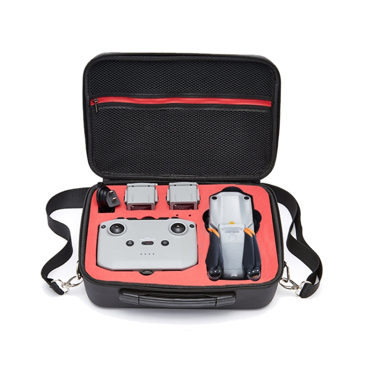 Portable Single Shoulder Storage Travel Carrying PU Cover Case Box for DJI Air 2S(Black + Red Liner) - Carry Cases & Bags by PMC TechLife | Online Shopping South Africa | PMC TechLife | Buy Now Pay Later Mobicred