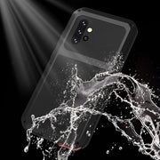 For Samsung Galaxy A52 5G / 4G LOVE MEI Metal Shockproof Water-resistant Dustproof Protective Case with Glass(Silver)
