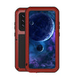 For Samsung Galaxy A52 5G / 4G LOVE MEI Metal Shockproof Waterproof Dustproof Protective Case with Glass(Red) - Galaxy Phone Cases by LOVE MEI | Online Shopping South Africa | PMC TechLife | Buy Now Pay Later Mobicred