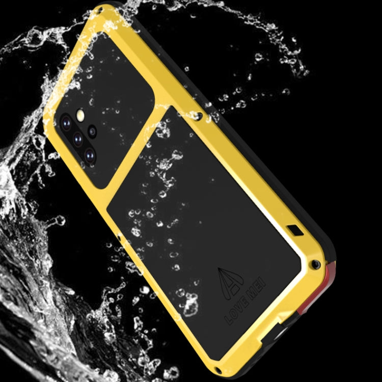 For Samsung Galaxy A72 5G / 4G LOVE MEI Metal Shockproof Waterproof Dustproof Protective Case with Glass(Red) - free shipping - PMC TechLife - Order now!