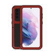 For Samsung Galaxy S21+ 5G LOVE MEI Metal Shockproof Waterproof Dustproof Protective Case with Glass(Red) - free shipping - PMC TechLife - Order now!