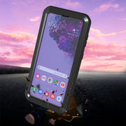 For Samsung Galaxy S21+ 5G LOVE MEI Metal Shockproof Water-resistant Dustproof Protective Case with Glass(Red)