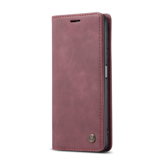 For Xiaomi Redmi Note 10 4G / Note 10s CaseMe 013 Multifunctional Horizontal Flip Leather Case with Holder & Card Slot & Wallet(Wine Red)
