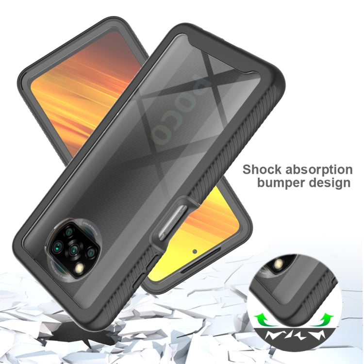 For Xiaomi Poco X3 NFC Starry Sky Full Body Hybrid Shockproof Phone Case(Light Purple) - Xiaomi Cases by PMC TechLife | Online Shopping South Africa | PMC TechLife