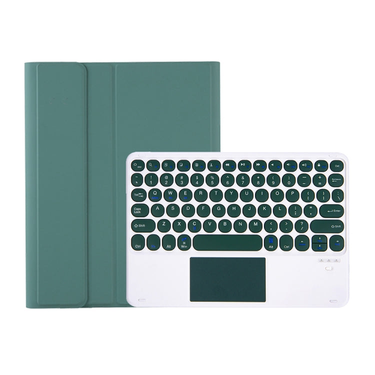 YT11B-A Detachable Candy Color Skin Feel Texture Round Keycap Bluetooth Keyboard Leather Case with Touch Control For iPad Pro 11 inch 2020 & 2018(Dark Green) - For iPad Pro by PMC TechLife | Online Shopping South Africa | PMC TechLife