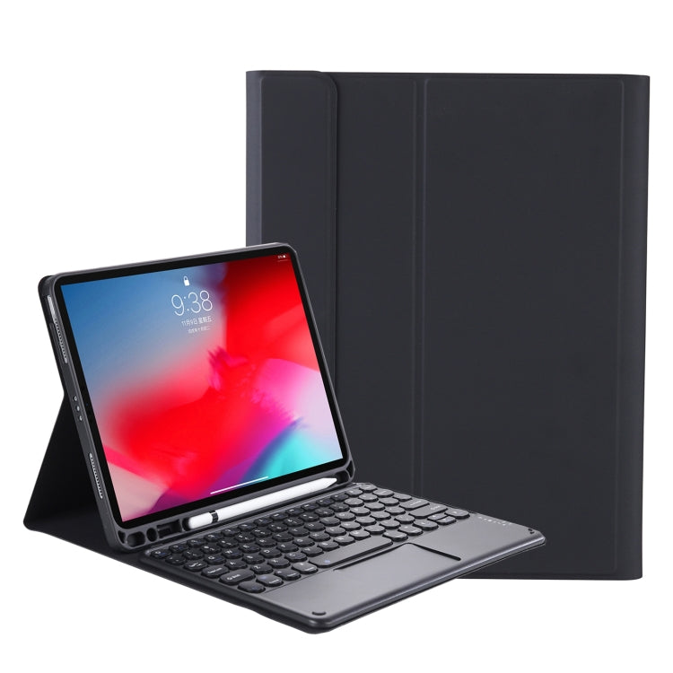 YT07B-A Detachable Candy Color Skin Feel Texture Round Keycap Bluetooth Keyboard Leather Case with Touch Control For iPad 9.7 inch 2018 & 2017 / Pro 9.7 inch / Air 2 / Air(Black) - free shipping - PMC TechLife - Order now!