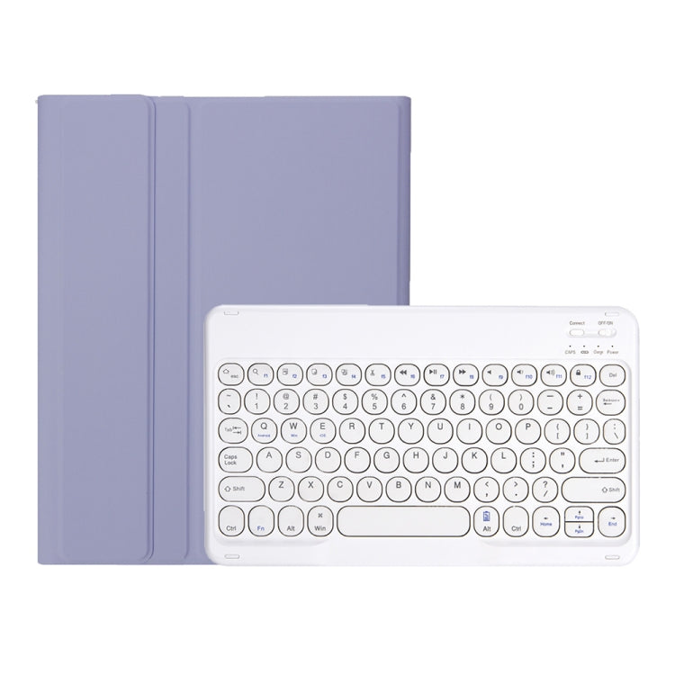 YT098B Detachable Candy Color Skin Feel Texture Round Keycap Bluetooth Keyboard Leather Case For iPad Air 11 2024 / 2025 / Air 4 10.9 2020 / Air 5 10.9 2022 (Purple) - For iPad Air by PMC TechLife | Online Shopping South Africa | PMC TechLife | Buy Now Pay Later Mobicred