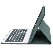 YT11B Detachable Candy Color Skin Feel Texture Round Keycap Bluetooth Keyboard Leather Case For iPad Pro 11 inch 2020 & 2018(Dark Green)