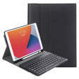 YA098B Detachable Lambskin Texture Round Keycap Bluetooth Keyboard Leather Tablet Case with Pen Slot & Stand For iPad Air 4 10.9 inch (2020) / Pro 11 inch (2020) & (2018)(Black) - Universal by PMC TechLife | Online Shopping South Africa | PMC TechLife