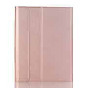 YA098B Detachable Lambskin Texture Round Keycap Bluetooth Keyboard Leather Tablet Case with Pen Slot & Stand For iPad Air 5 / 4 10.9 inch 2020 / Pro 11 inch 2020 / 2018(Rose Gold)