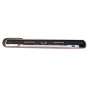 YA098B Detachable Lambskin Texture Round Keycap Bluetooth Keyboard Leather Tablet Case with Pen Slot & Stand For iPad Air 5 / 4 10.9 inch 2020 / Pro 11 inch 2020 / 2018(Rose Gold)