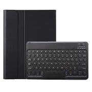 YA102B Detachable Lambskin Texture Round Keycap Bluetooth Keyboard Leather Tablet Case with Pen Slot & Stand For iPad 10.2 (2020) & (2019) / Air 3 10.5 inch / Pro 10.5 inch(Black)