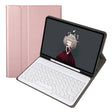 YA102B Detachable Lambskin Texture Round Keycap Bluetooth Keyboard Leather Tablet Case with Pen Slot & Stand For iPad 10.2 (2020) & (2019) / Air 3 10.5 inch / Pro 10.5 inch(Rose Gold) - Universal by PMC TechLife | Online Shopping South Africa | PMC TechLife