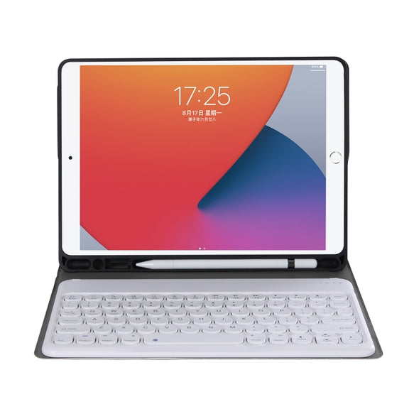 YA610B Detachable Lambskin Texture Round Keycap Bluetooth Keyboard Leather Tablet Case with Pen Slot & Stand For Samsung Galaxy Tab S6 Lite 10.4 P610 & P615 (2020)(Gold)