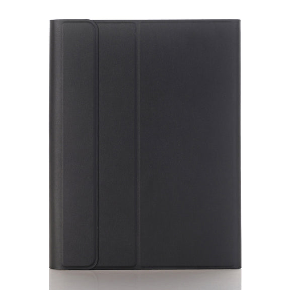 YA870B Detachable Lambskin Texture Round Keycap Bluetooth Keyboard Leather Tablet Case with Pen Slot & Stand For Samsung Galaxy Tab S7 T870 / T875 11 inch 2020(Black)