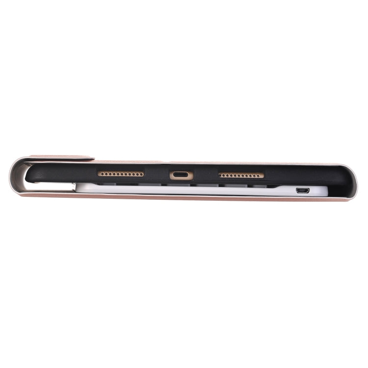 YA870B Detachable Lambskin Texture Round Keycap Bluetooth Keyboard Leather Tablet Case with Pen Slot & Stand For Samsung Galaxy Tab S7 T870 / T875 11 inch 2020(Rose Gold) - Samsung Keyboard by PMC TechLife | Online Shopping South Africa | PMC TechLife