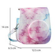 Painted Series Camera Bag with Shoulder Strap for Fujifilm Instax mini 11(Blue Pastel)