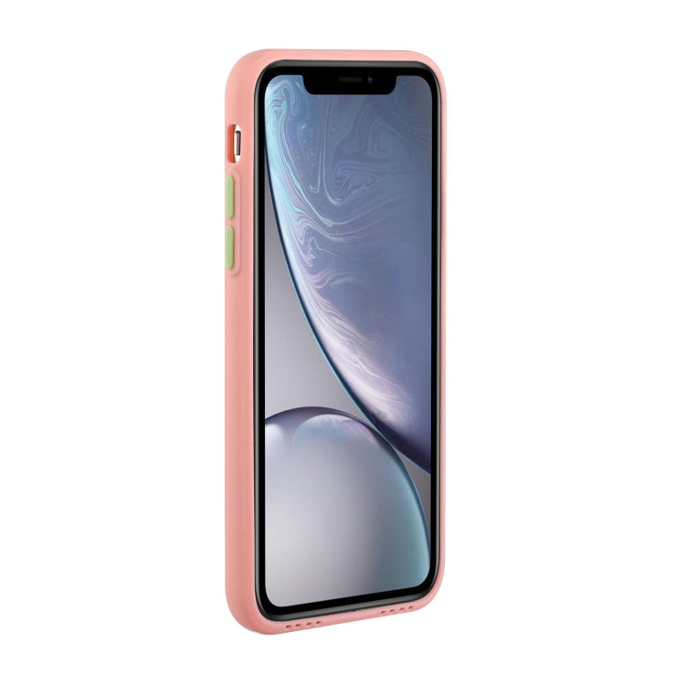 For iPhone XR Card Slot Design Shockproof TPU Protective Case(Pink) - More iPhone Cases by PMC TechLife | Online Shopping South Africa | PMC TechLife