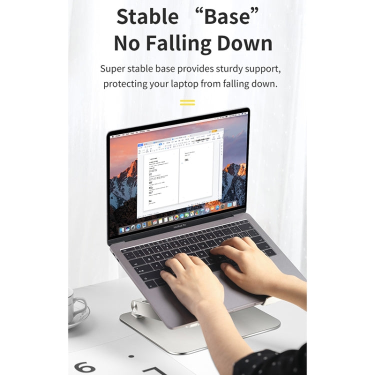 ROCK RPH0972 Aluminum Alloy Liftable Laptop Cooling Bracket(Silver) - free shipping - PMC Jewellery - Order now!