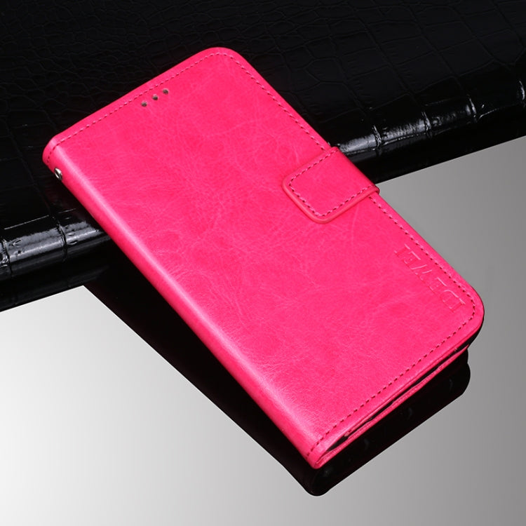 For TCL 10 5G UW idewei Crazy Horse Texture Horizontal Flip Leather Case with Holder & Card Slots & Wallet(Rose Red) - free shipping - PMC TechLife - Order now!