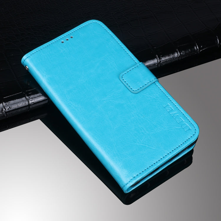 For TCL 10 5G UW idewei Crazy Horse Texture Horizontal Flip Leather Case with Holder & Card Slots & Wallet(Sky Blue) - free shipping - PMC TechLife - Order now!