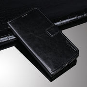For Ulefone Armor 10 5G idewei Crazy Horse Texture Horizontal Flip Leather Case with Holder & Card Slots & Wallet(Black)