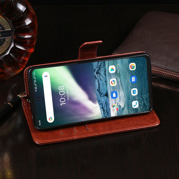 For Umidigi Bison GT idewei Crazy Horse Texture Horizontal Flip Leather Case with Holder & Card Slots & Wallet(White)